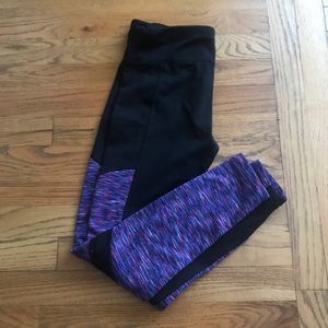 Purple Black Calvin Klein Leggings